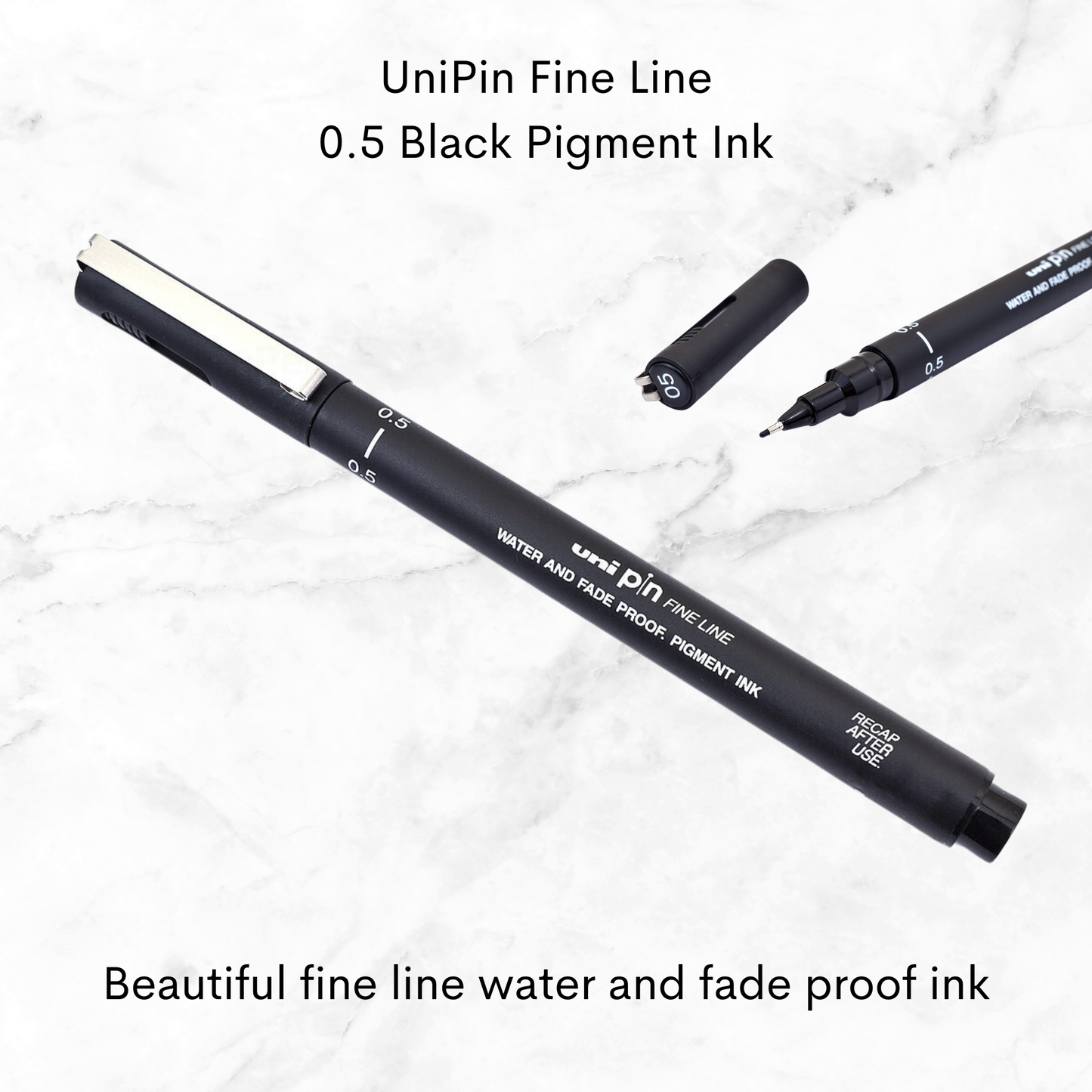 UniPin - Fine Line Black Pigment Ink 0.5mm