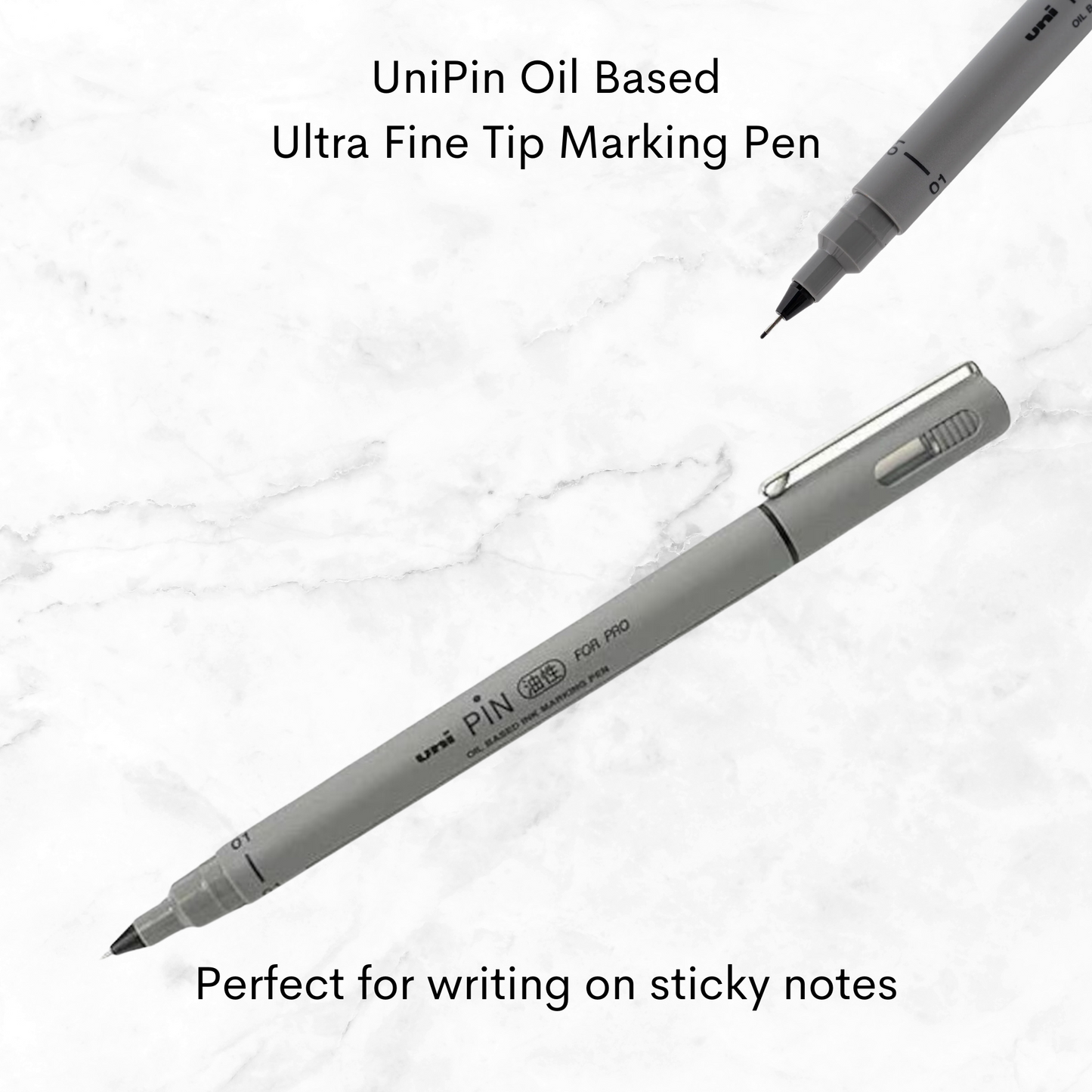 UniPin - Black Oil Based Ink Marking Pen