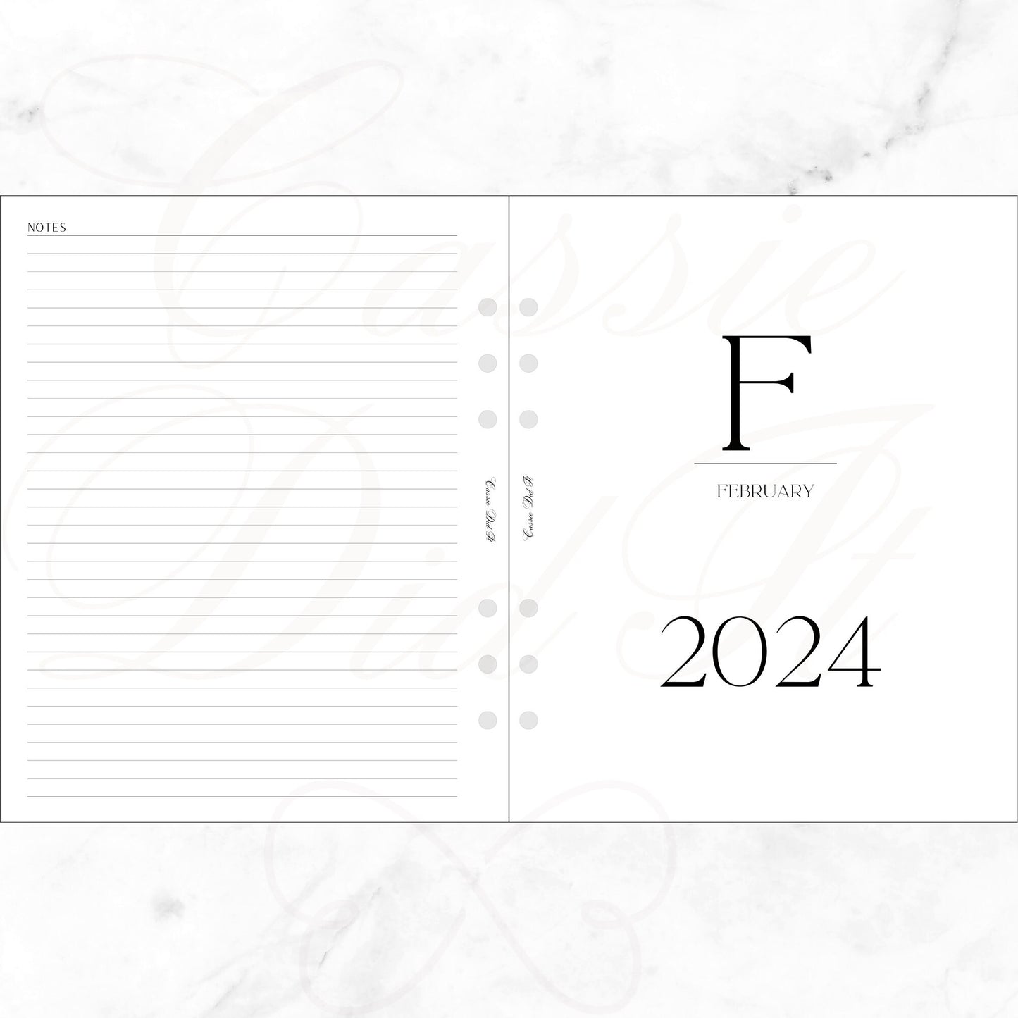 2024 Classic Monthly on 2 Pages - Printed - A5 Wide